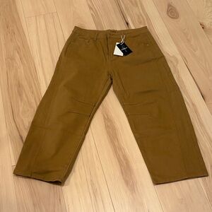 Flamingals Tan Wide Leg Barrel Pants
